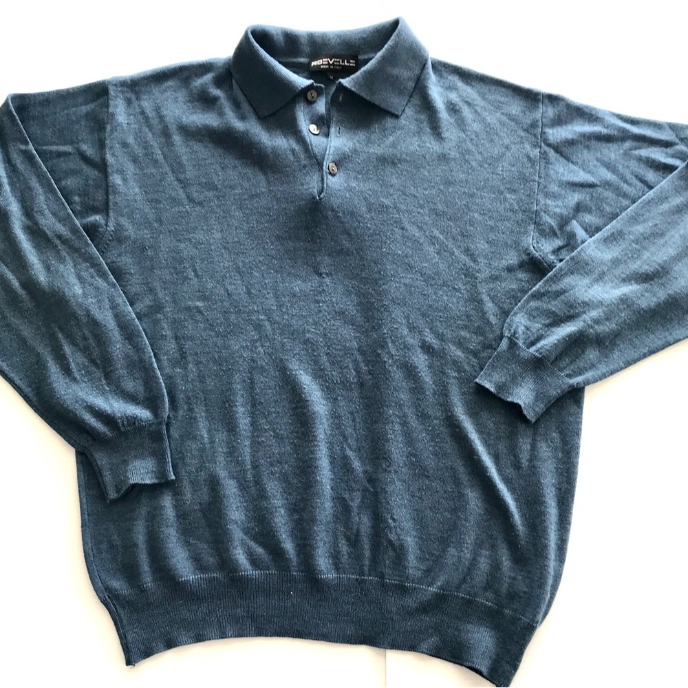 Men’s polo golf sweater Roevelle size XL 60% merino wool 40%acrylic